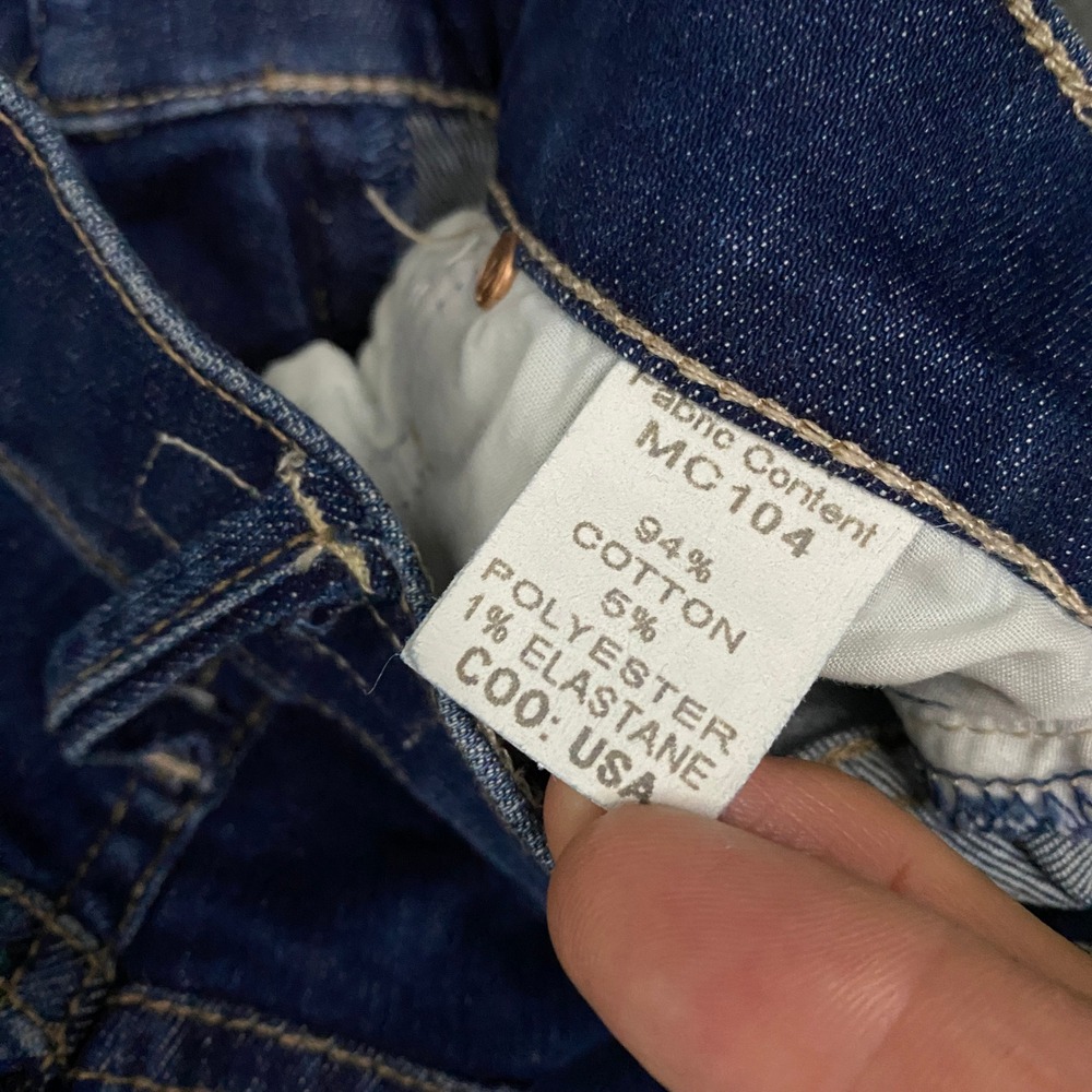 Mother Hustler Roller Sneak Jeans size 24 Blue Stretch Denim Wide Leg Flare - Picture 8 of 12